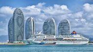 Hainan China Skyline Ocean Liner Ship